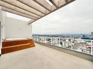 Vista panorâmica da cidade de Lajeado vista de um terraço.