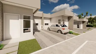 Fachada de uma casa moderna em Lajeado, Brasil.