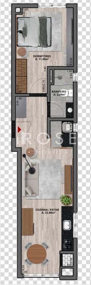 Apartamento com 1 dormitório, foto 4