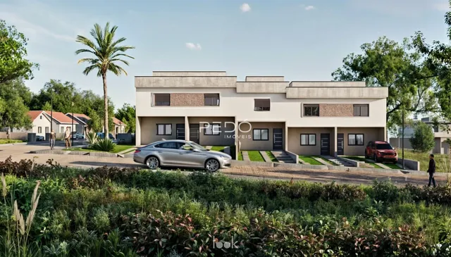 Fachada de uma residência moderna em Lajeado, Brasil.