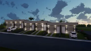 Esta é a fachada de uma casa moderna em Lajeado, Brasil.