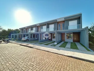 Fachada moderna de uma residência em Lajeado, Brasil.