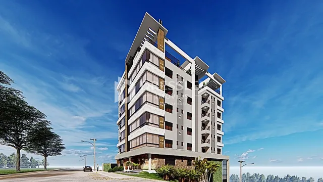 Fachada moderna de um edifício residencial em Lajeado, Brasil.