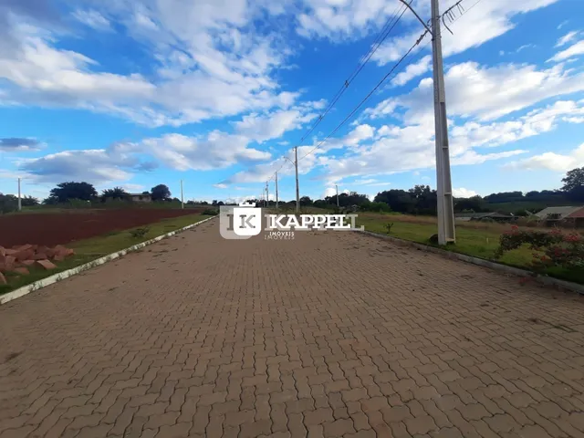 Vista da estrada de acesso de uma propriedade rural em Lajeado, Brasil.