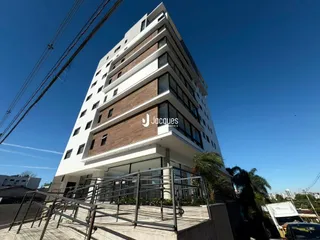 Fachada moderna de um prédio residencial em Lajeado.