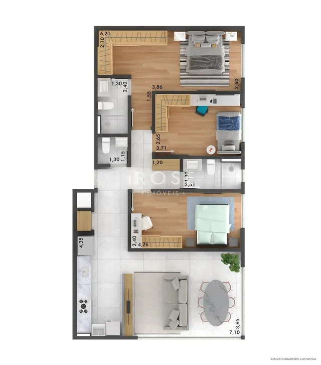 Apartamento com 3 dormitórios, foto 2