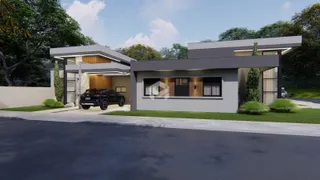 Fachada moderna de uma residência em Lajeado, Brasil.