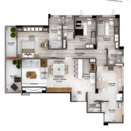 Apartamento com 3 dormitórios, foto 22