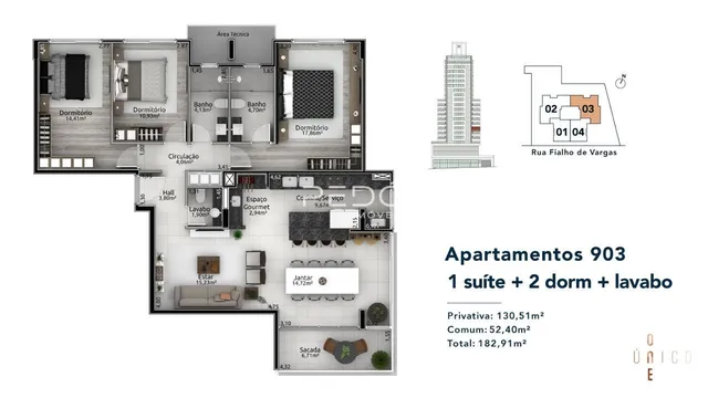Apartamento com 3 dormitórios, foto 3