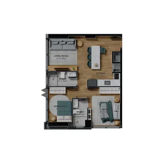 Apartamento com 2 dormitórios, foto 18