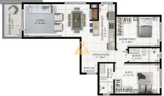 Apartamento com 2 dormitórios, foto 3