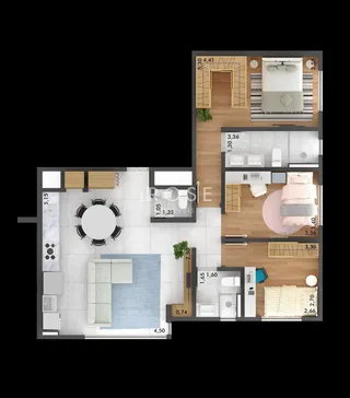Apartamento com 3 dormitórios, foto 3