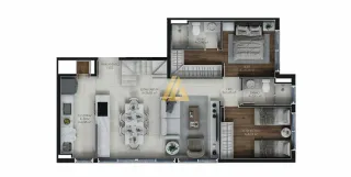 Apartamento com 2 dormitórios, foto 2