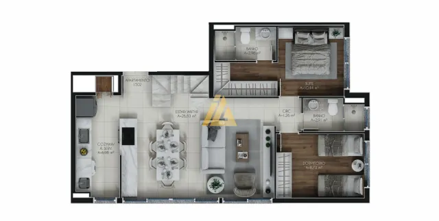 Apartamento com 2 dormitórios, foto 2