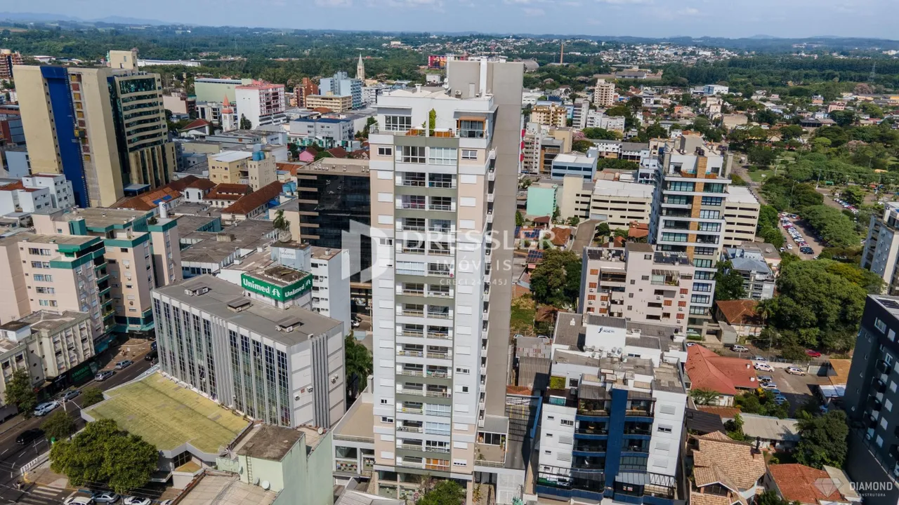Vista aérea de uma área urbana em Lajeado, Brasil.