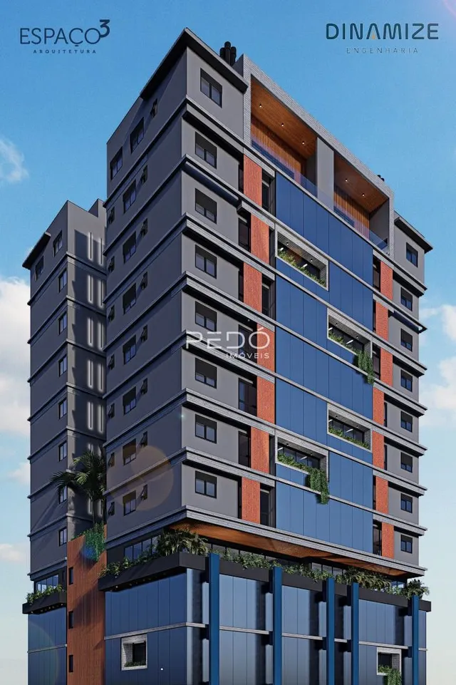 Fachada moderna de um edifício residencial em Lajeado.