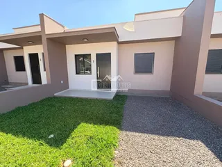 A fachada de uma casa em Lajeado, Brasil.