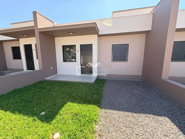 A fachada de uma casa em Lajeado, Brasil.