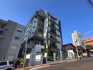 Fachada de um prédio residencial em Lajeado, Brasil.