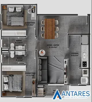Apartamento com 2 dormitórios, foto 5