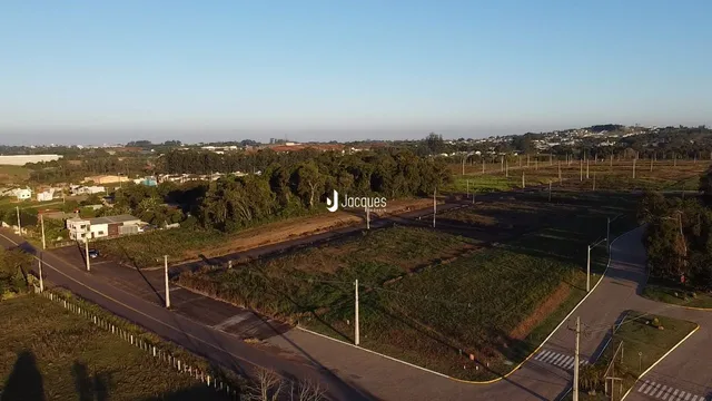 Vista aérea de terras agrícolas na região de Lajeado.