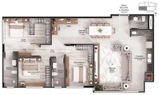 Apartamento com 3 dormitórios, foto 12