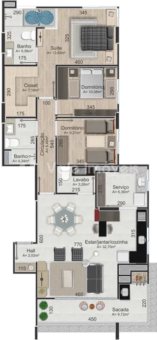 Apartamento com 3 dormitórios, foto 24
