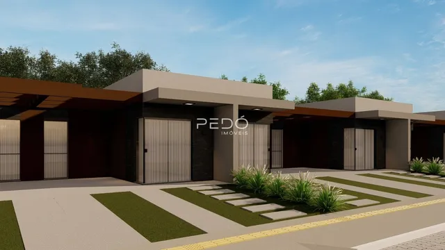 Fachada de uma residência moderna em Lajeado, Brasil.
