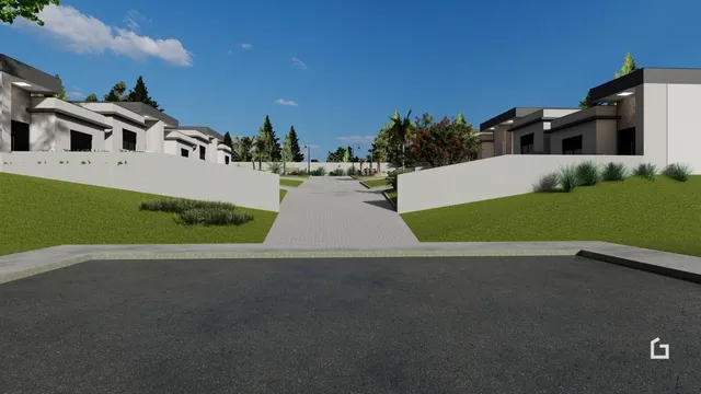 Vista externa de uma residência moderna em Lajeado, Brasil.