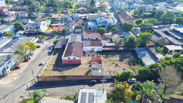 Vista aérea de uma área residencial em Lajeado, Brasil.
