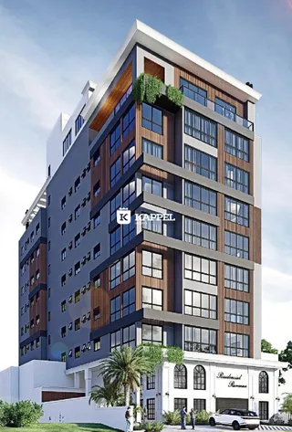 Foto da fachada de um prédio residencial moderno em Lajeado, Brasil.