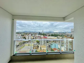 Vista panorâmica da paisagem urbana de Lajeado, Brasil, vista de um terraço.