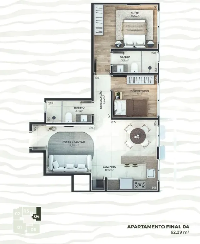 Apartamento com 2 dormitórios, foto 5