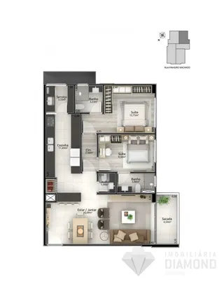 Apartamento com 2 dormitórios, foto 3