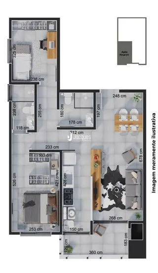 Apartamento com 2 dormitórios, foto 12