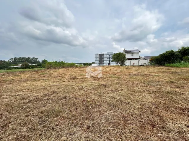 Campo de grama seco em frente a residências.