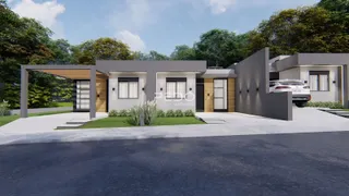 Fachada moderna de uma residência em Lajeado, Brasil.