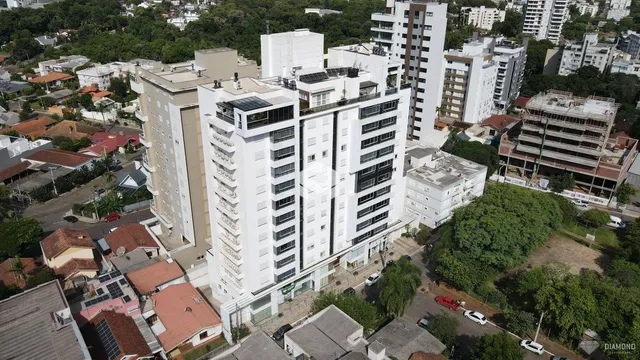 Vista aérea de um edifício residencial em Lajeado, Brasil.
