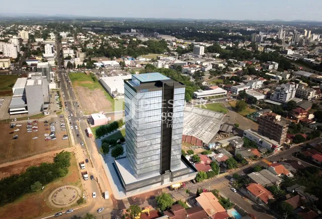 Vista aérea de uma área residencial em Lajeado, Brasil.