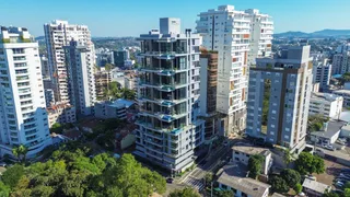 Vista aérea de edifícios residenciais em Lajeado, Brasil.