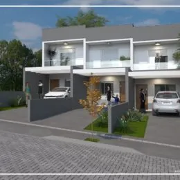 Fachada moderna de um prédio residencial em Lajeado, Brasil.