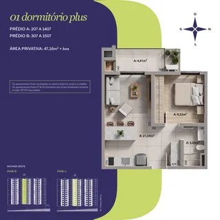 Apartamento com 1 dormitório, foto 3