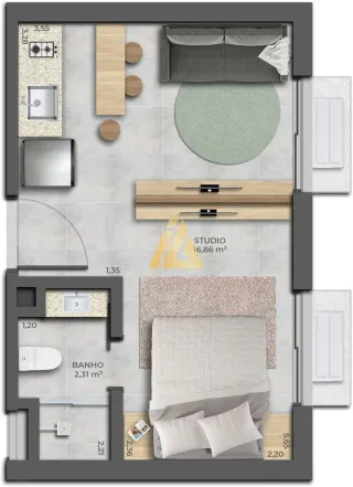 Apartamento com 1 dormitório, foto 24