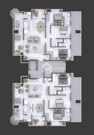 planta baixa de um imóvel residencial em Lajeado, Brasil.