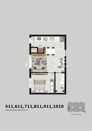 Apartamento com 1 dormitório, foto 6