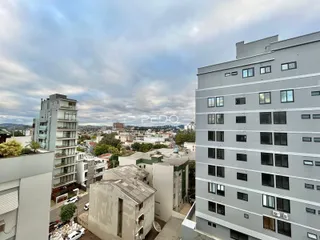 Vista aérea de edifícios residenciais em Lajeado, Brasil.
