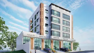 Fachada moderna de um edifício residencial em Lajeado, Brasil.