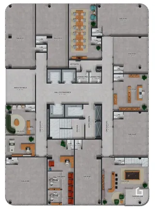 Planta baixa de um apartamento em Lajeado, Brasil.