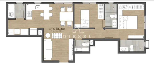 Apartamento com 2 dormitórios, foto 4