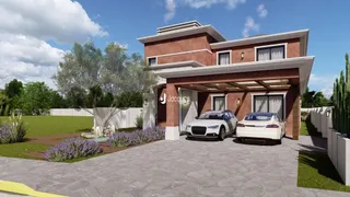 Fachada de uma residência moderna em Lajeado, Brasil.
